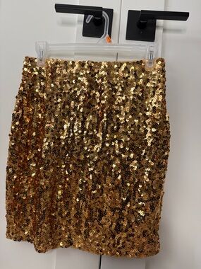 NWT Gold Sequin Mini Skirt - Women, sz. Med.